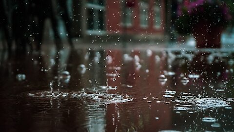 calming rain on tent