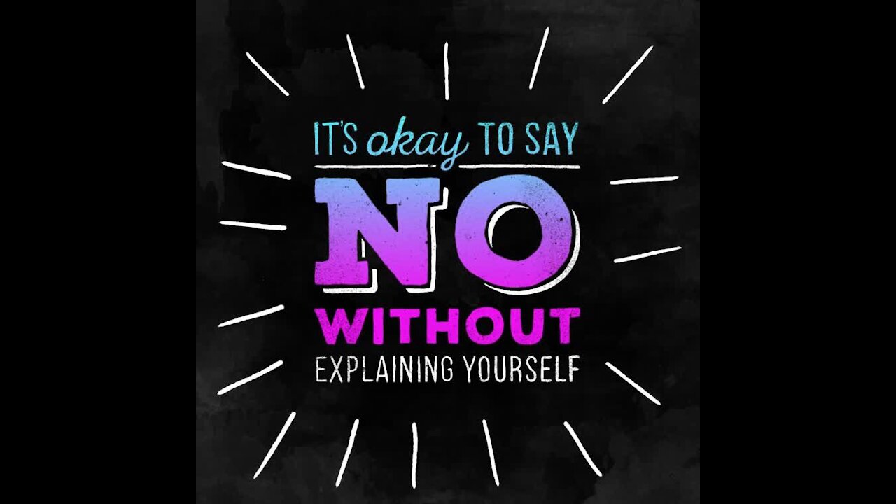 Its ok to say no [GMG Originals]