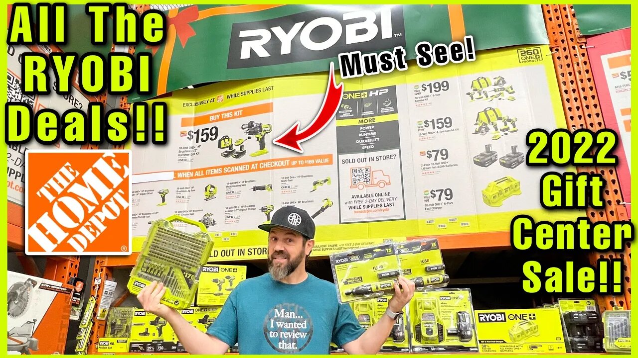 Home Depot Gift Center Sale! All The RYOBI Deals! Must See Gift Ideas!!