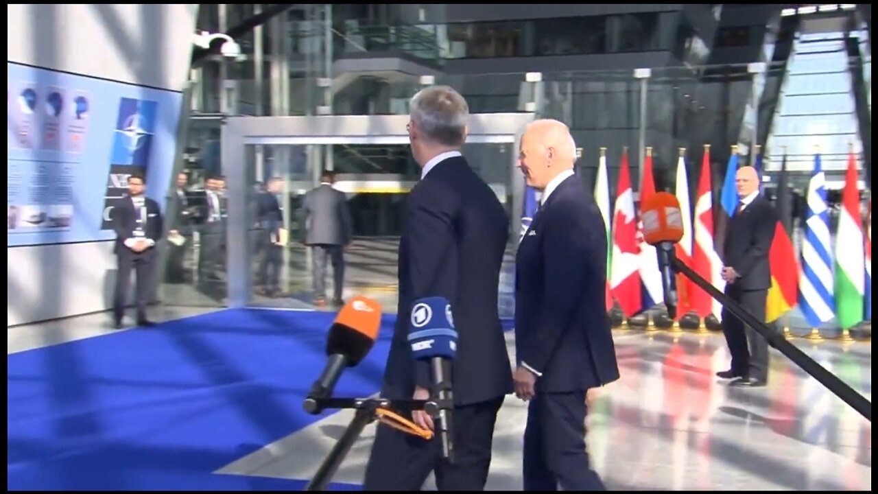 Biden Is One Of A Few Leaders at NATO NOT To Stop & Take Questions