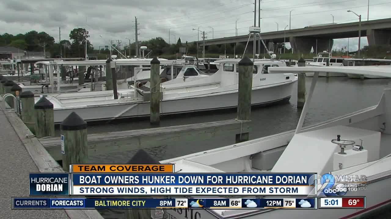 Boat owners hunker down for Hurricane Dorian