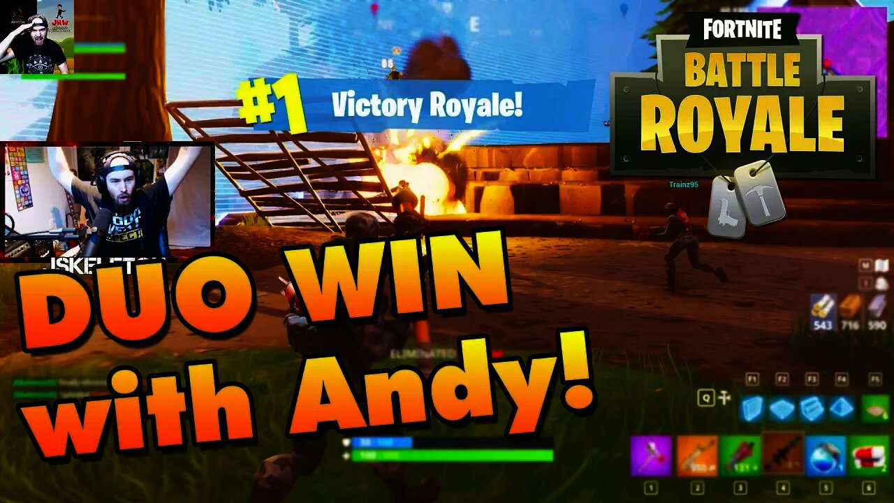 Fortnite Battle Royale - Easy DUO Win (with Andy)!