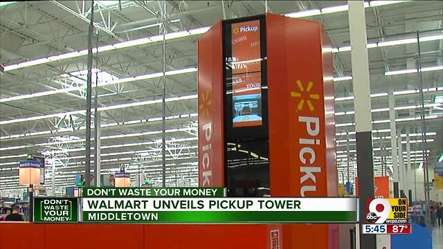 Walmart unveils pickup tower