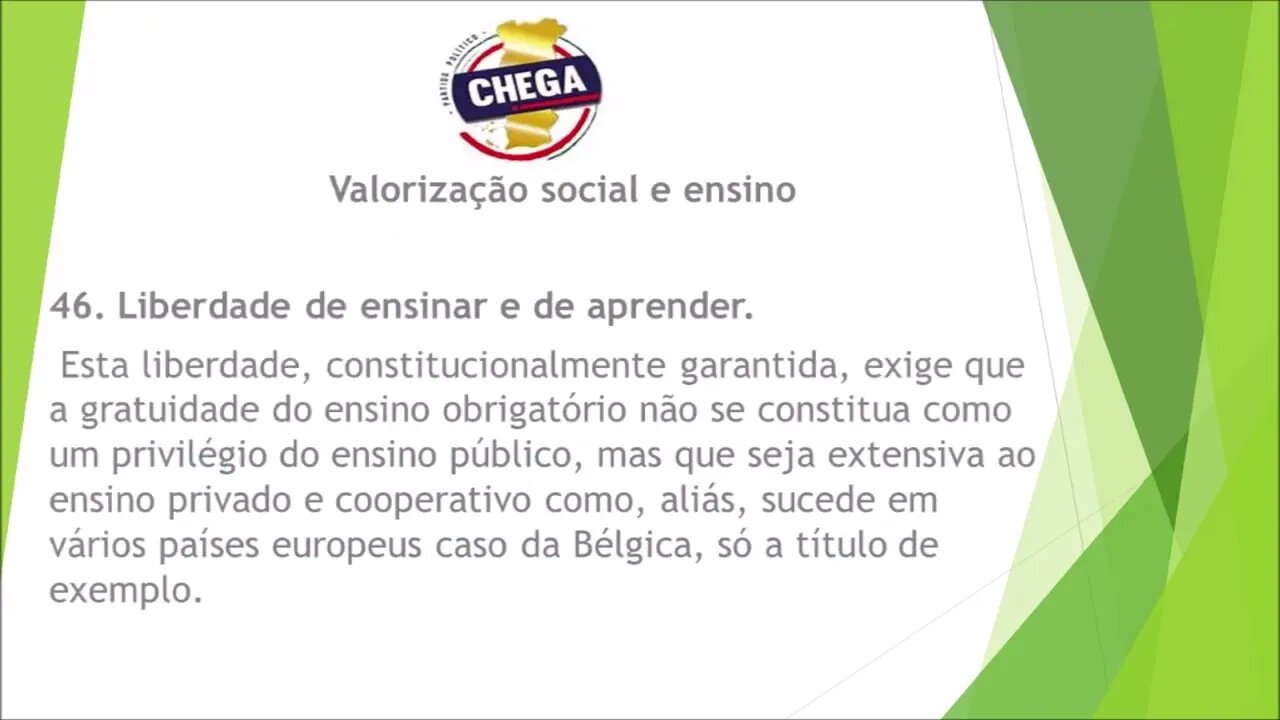 46. O Chega ponto por ponto.