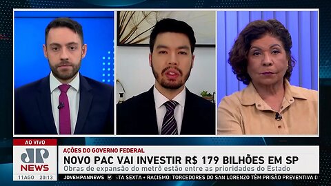 São Paulo terá investimentos de R$ 179 bilhões através do novo PAC; Kobayashi e Kramer comentam