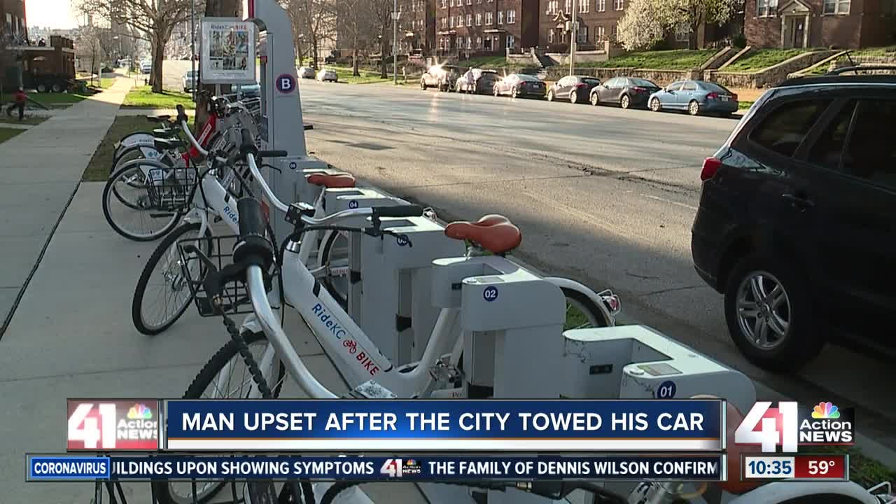 Man upset after city towed his car