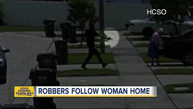 Suspects follow 86-year-old woman home from grocery store and rob her