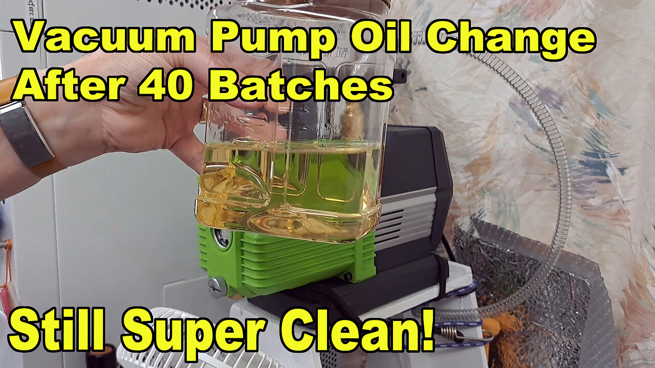 Vacuum Pump Oil Change After 40 Batches - Still Super Clean!