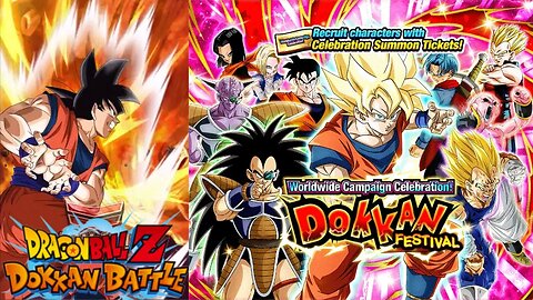 DBZ Dokkan Battle: Worldwide Campaign Celebration Dokkan Festival Banner Summons P1