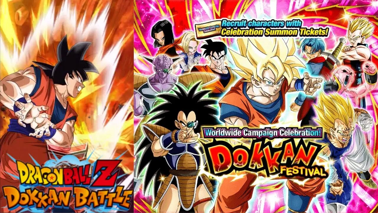 DBZ Dokkan Battle: Worldwide Campaign Celebration Dokkan Festival Banner Summons P1