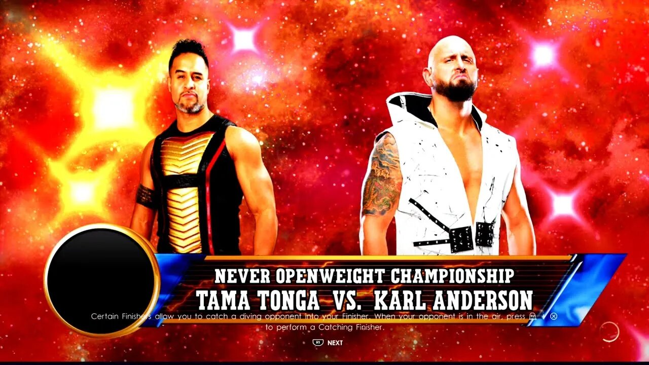 Wrestle Kingdom 17 Tama Tonga vs Karl Anderson for the NEVER Openweight Championship