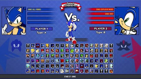 Sonic all forms VS Sonic Explosive & Sonic DBZ Sonic I Sonic Battle MUGEN HD