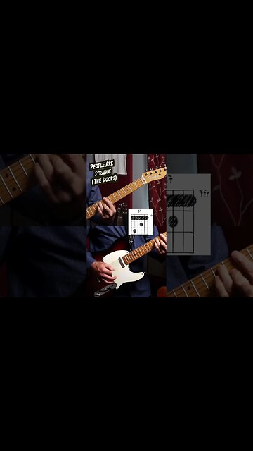 How to play People are Strange by the doors on guitar (with tabs) #shorts #guitar #thedoors