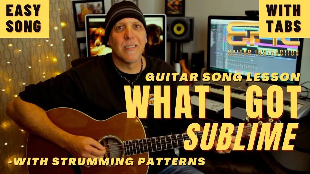 Sublime What I Got EZ Guitar Song Lesson - ONLY 2 Chords - with Solo