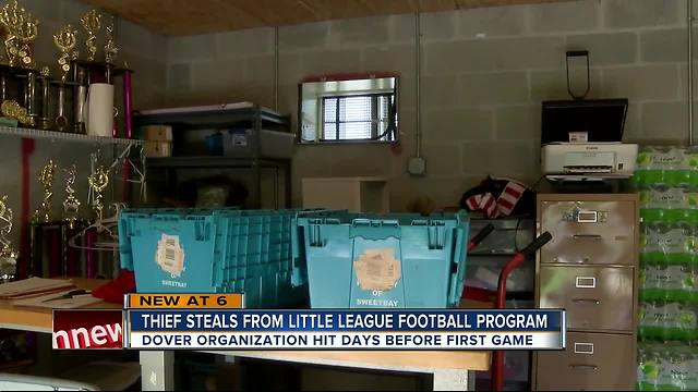 Thief steals from little league football program