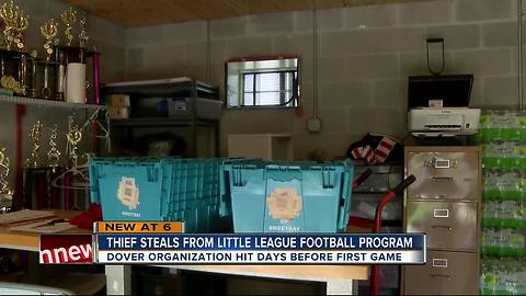 Thief steals from little league football program