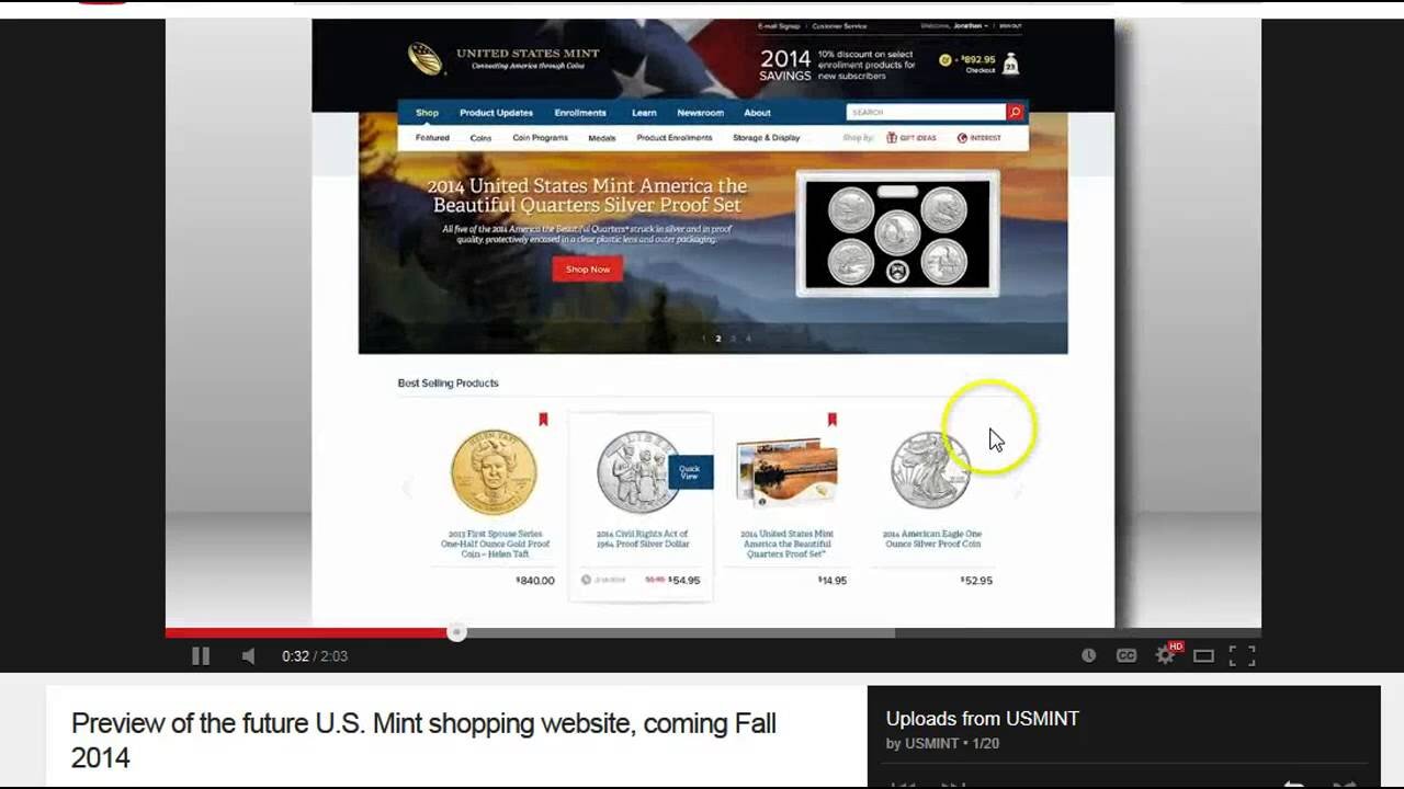 US Mint Shopping Website Redesign: Coming Fall 2014