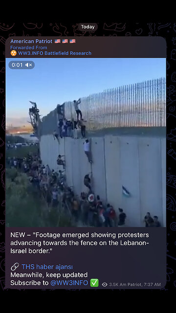 Footage emerged showing protesters advancing towards the fence on the Lebanon-Israel border.