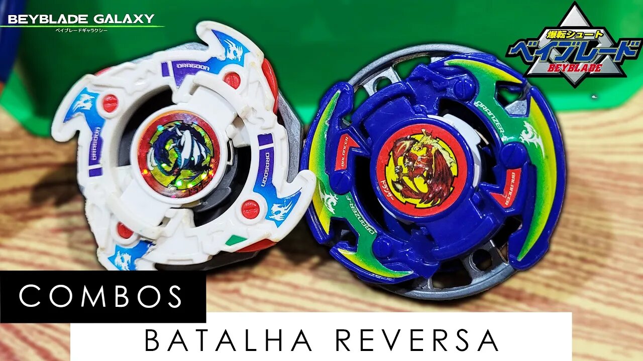 DRAGOON F vs DRANZER F com combos de rotação reversa - Beyblade ベイブレード