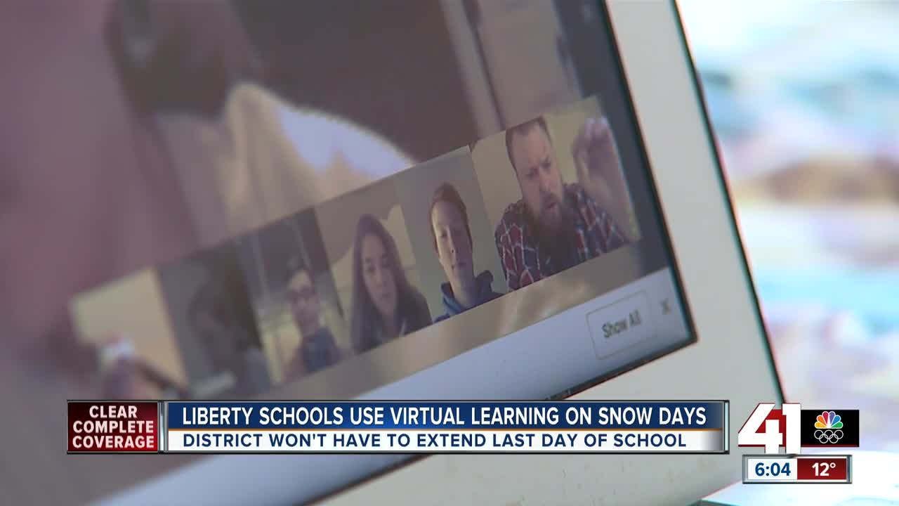 Snow day doesn't stop school work for students in Liberty schools