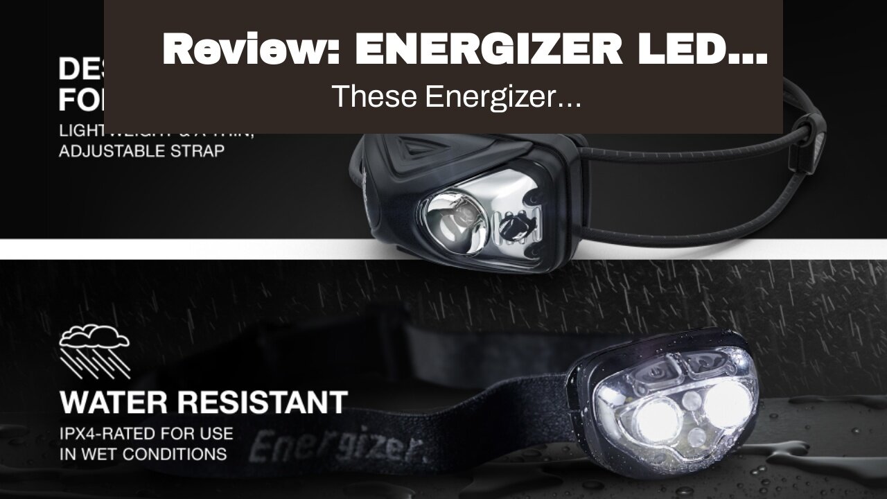 Review: ENERGIZER LED Headlamp PRO (2-Pack), IPX4 Water Resistant Headlamps, High-Performance H...