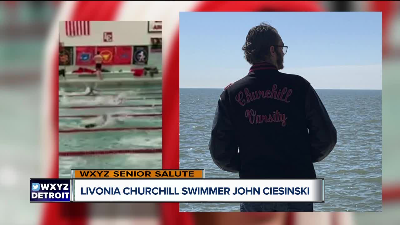 WXYZ Senior Salute: Livonia Churchill swimmer John Ciesinski