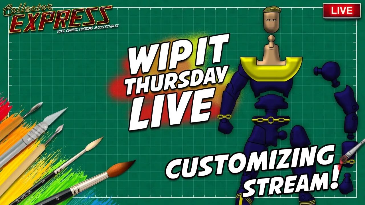 Customizing Action Figures - WIP IT Thursday Live - Episode #32 - Painting, Sculpting, and More!