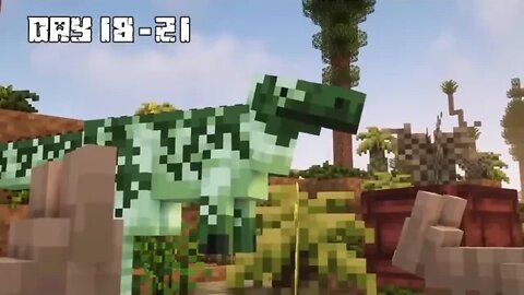 I Survived 100 DAYS as a DINOSAUR in HARDCORE MINECRAFT! ==== 19