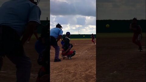 Umpire catches Dropped 3rd STRIKE #shorts #short