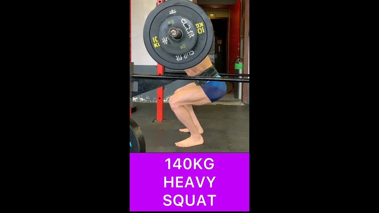 140kg SQUAT | WARM UP EXERCISE #shorts