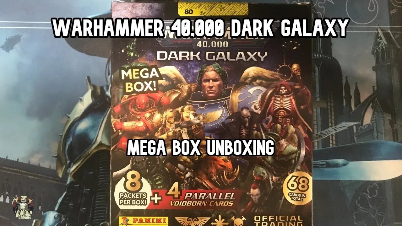 Panini Warhammer 40,000 Dark Galaxy Trading Cards Mega Box Unboxing