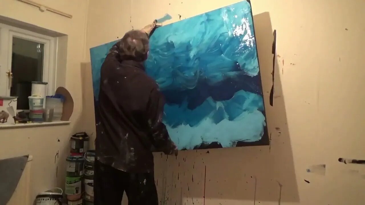 Blending an Abstract Blue Background in Real Time