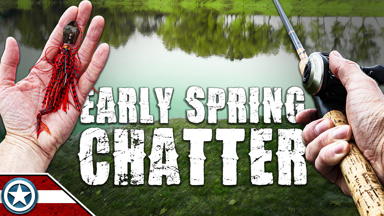 Early Spring Chatterbait Bass Fishing (Z-Man CrossEyeZ in Fire Craw)