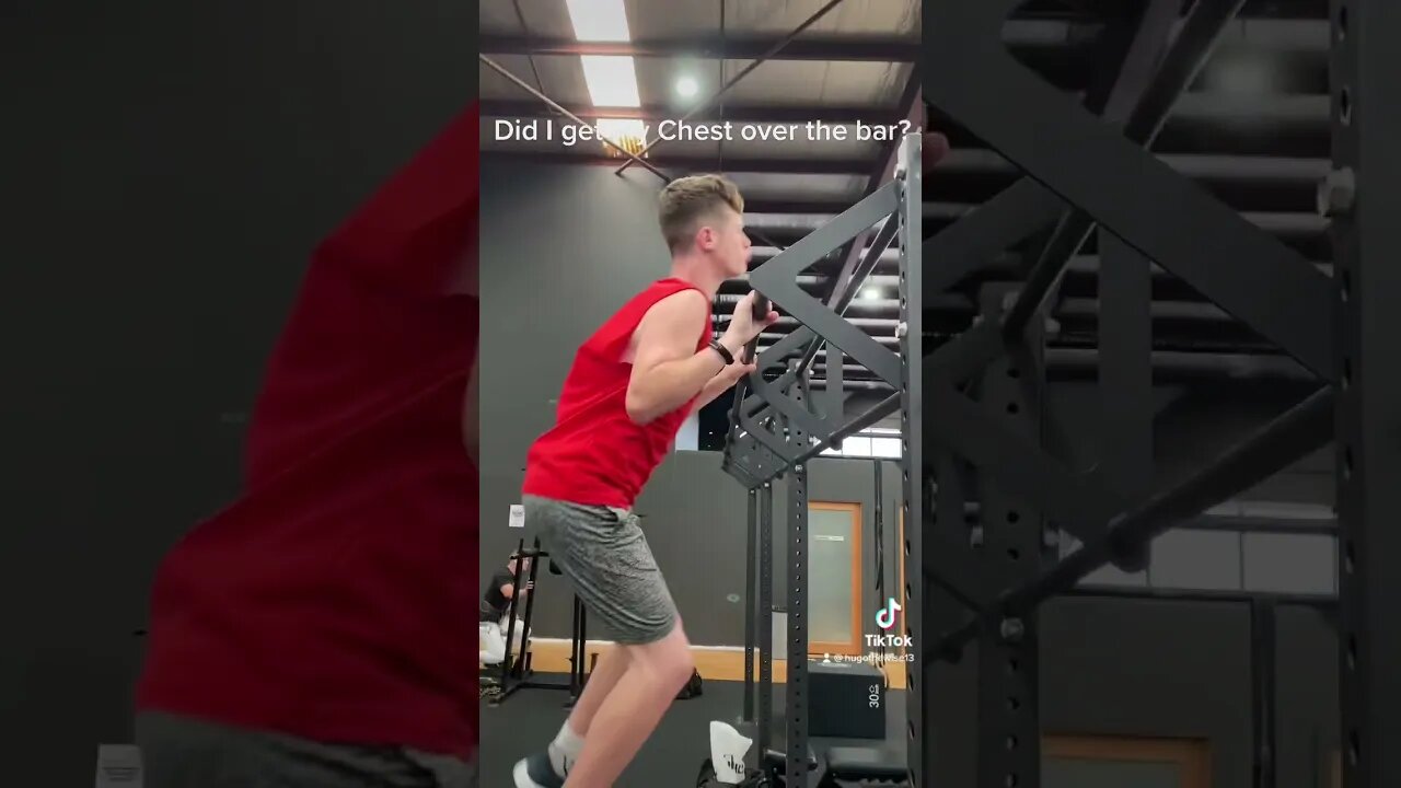 Did I get my Chest over the bar? #gym