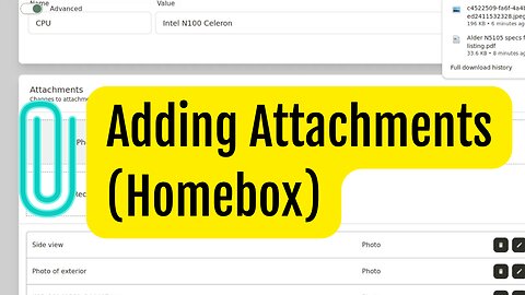 Adding Attachments To Assets - Homebox Inventory Manager