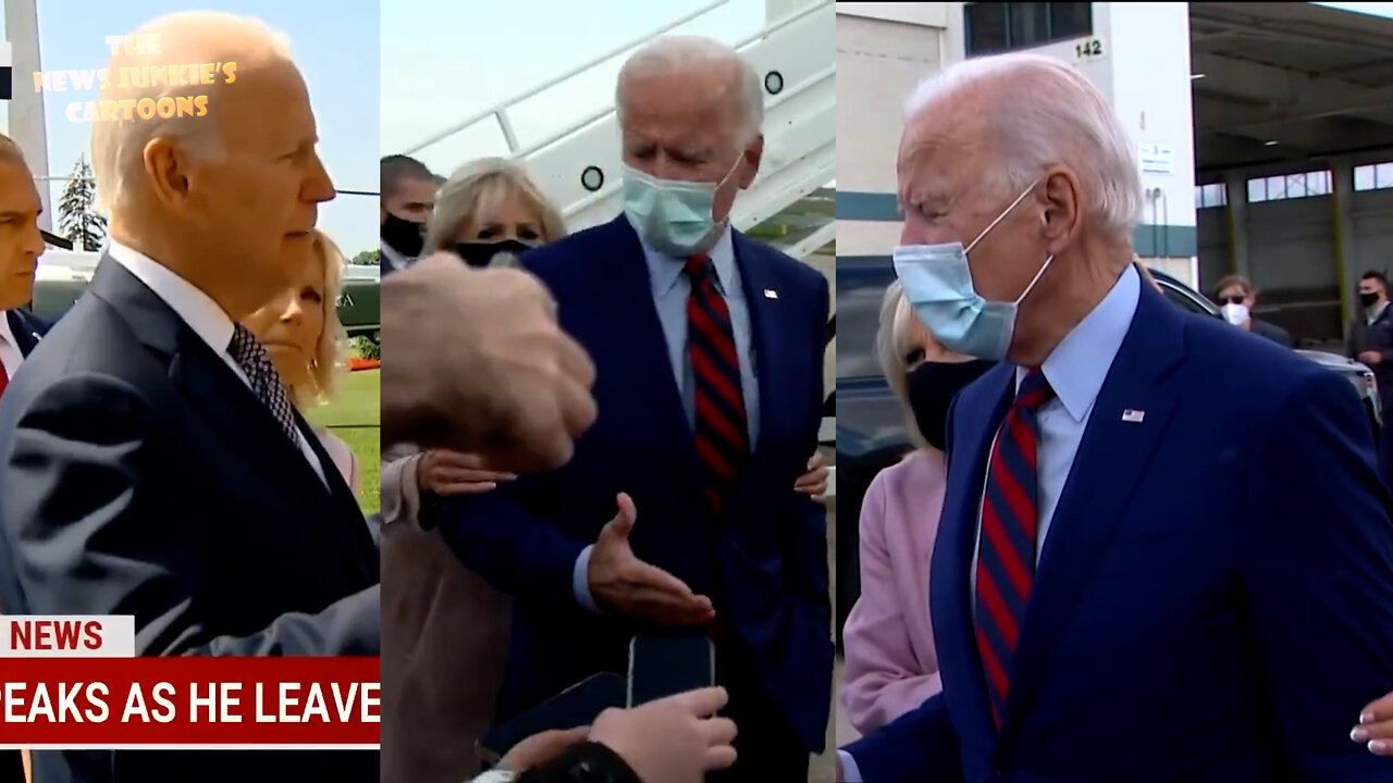 "Doctor" Jill always pulls Joe back or away from reporters.