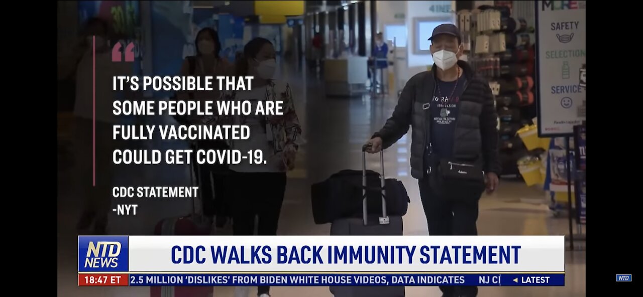 CDC: “Covid19 Vaccine Does Not Prevent Anyone from Contracting the Disease”...