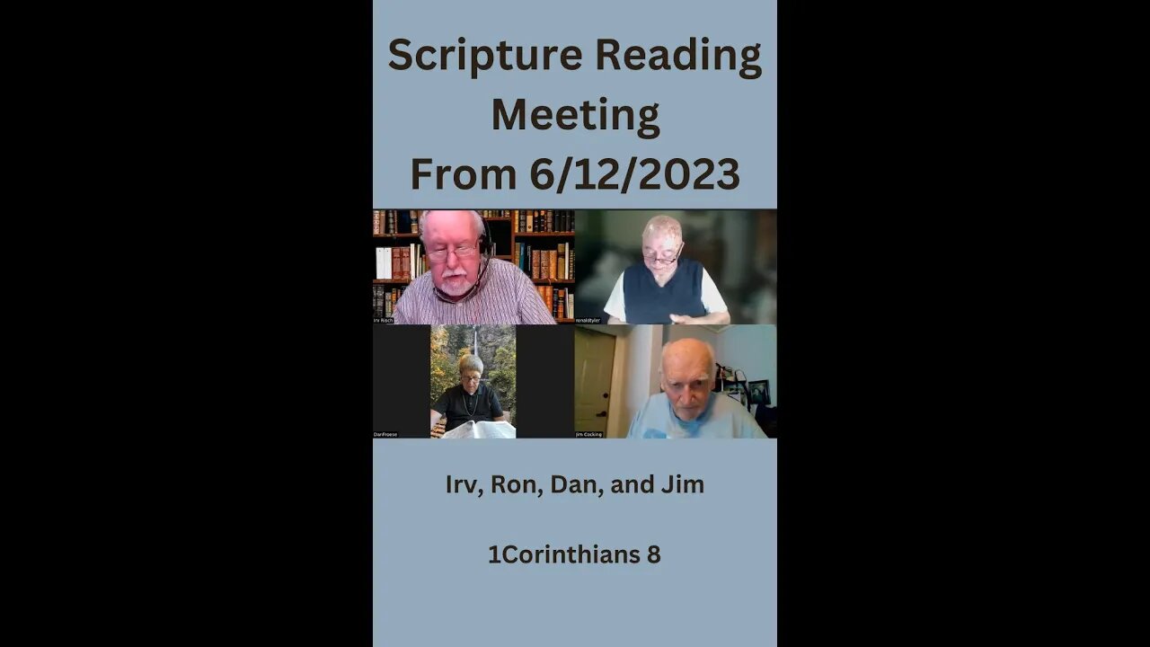 Scripture Reading Meeting, 1st Corinthians 8