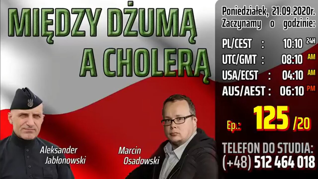 MIĘDZY DŻUMĄ A CHOLERĄ - Olszański, Osadowski NPTV (21.09.2020)