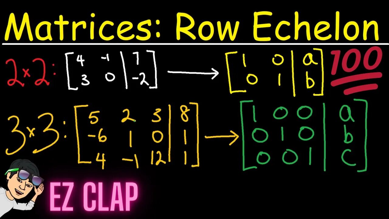 Matrices | Row Echelon Form | Multivariable Linear Systems and Row Operations (Jae Academy)