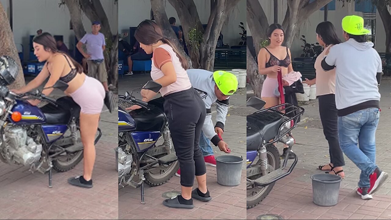 Girl on Motorcycle 🤣🤣