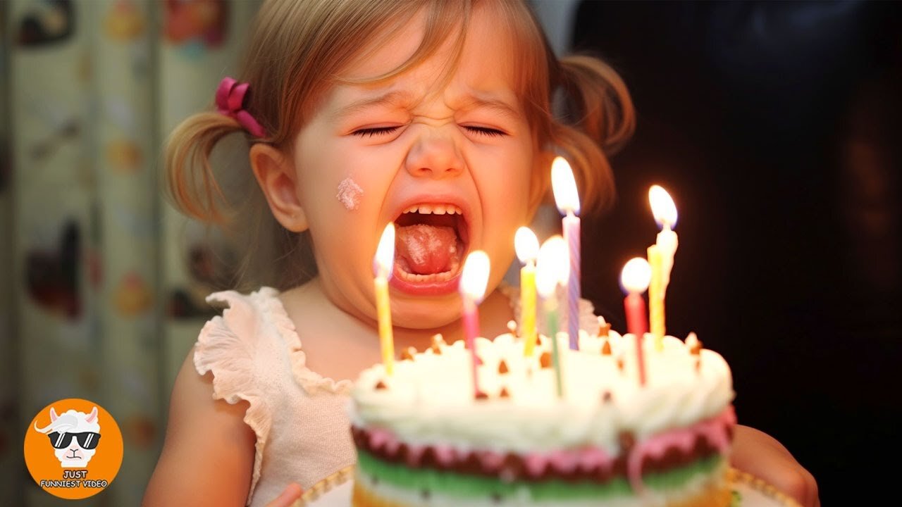 Funniest Baby Birthday Collapse Caught on Youtube - Funny Baby Videos | Just Funniest