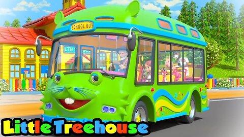 Wheels on the Bus go Round and Round - I Spy Game Song | Nursery Rhymes & Songs by Little Treehouse