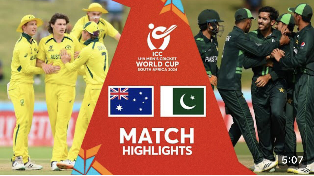 Australia vs Pakistan | Semi-Final Match highlights |U19 CWC 2024..