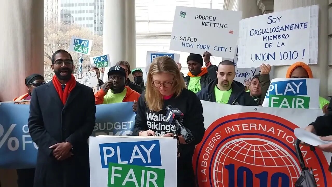 The Fair Play 4 Parks Rally City Hall Steps 12/6/22 hosted by @NY4P @voteshekar @MBPMarkLevine