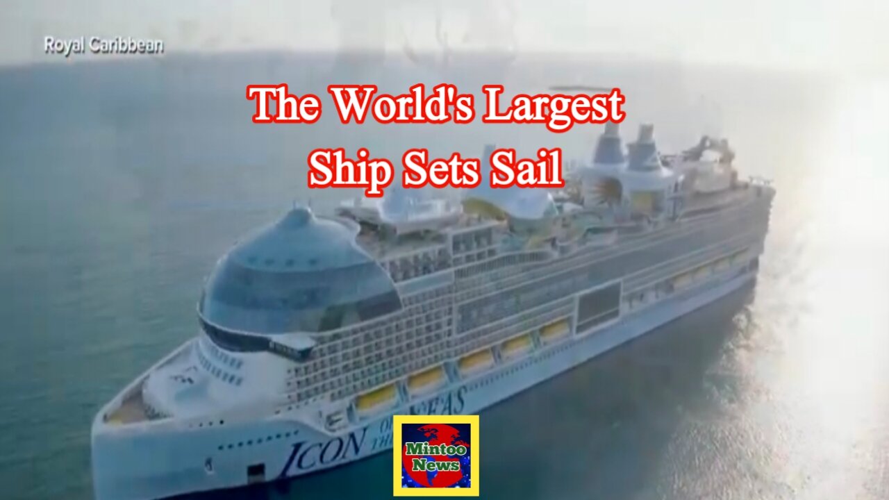 The world's largest ship sets sail on its maiden voyage