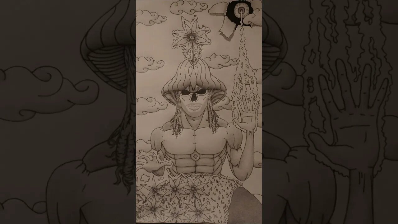 Mushroom Man Explanation Pt 4 #shorts #art #artwork #meaning #pencil #drawing #trippy #cool #awesome