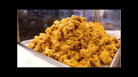 Delicious Fried Chicken, Fried Shrimp In Korean Market