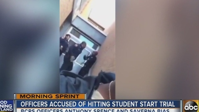 Officers accused of slapping student viral video start trial