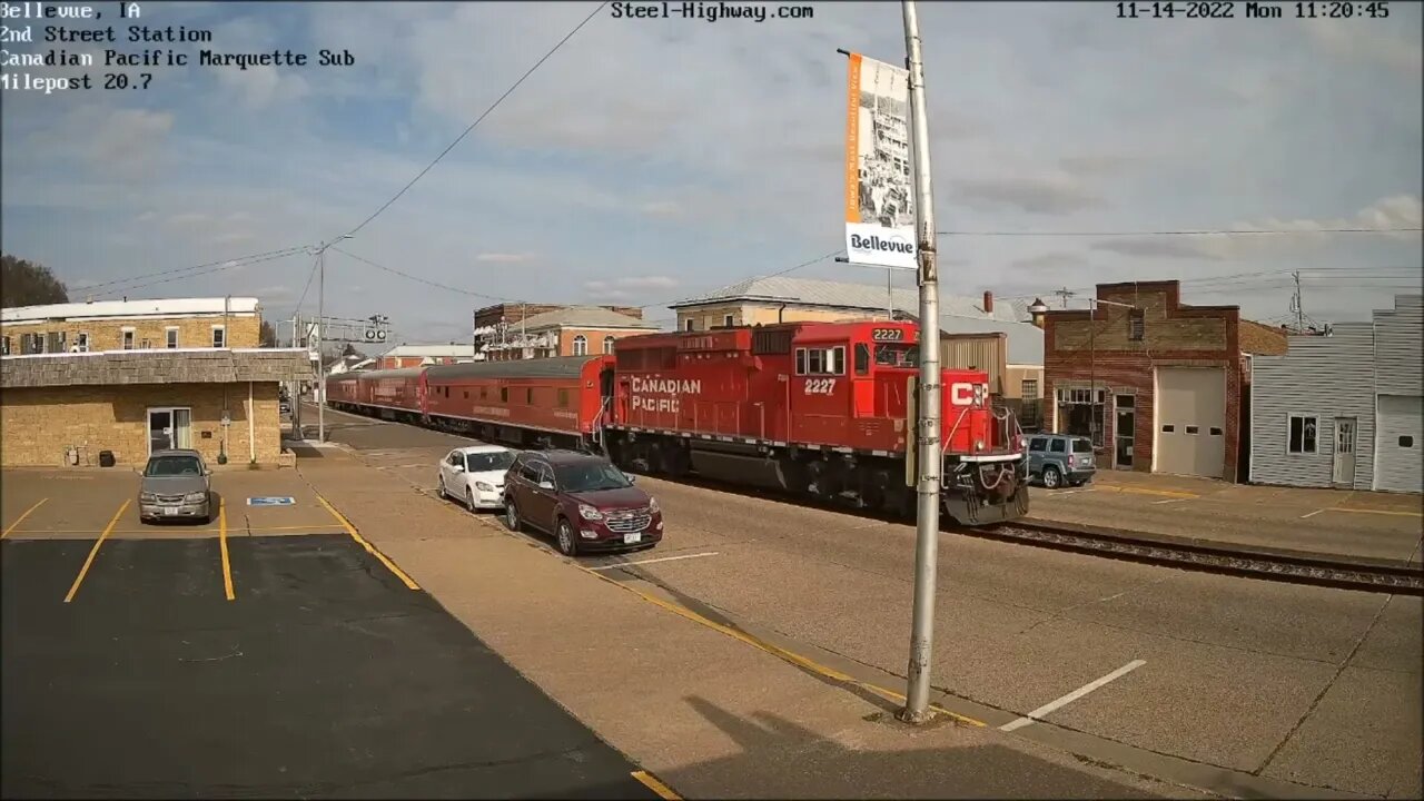 SB CP Track Evaluation at Bellevue, IA on November 14, 2022